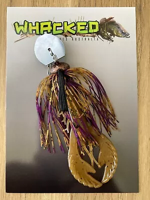 WHACKED LURES AUST ~ 3/8oz Weedless Craw CHATTERBAIT ~ PURPLE PUMPKN TIGER • $10.99