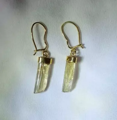 Natural Zultanite (Diaspore Csarite) Solid 9K Gold Earrings • $479.24