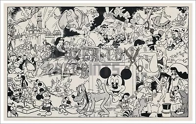 Disneyland Memorial Orgy Poster - Black & White Version - Vintage Reprint • $19.95
