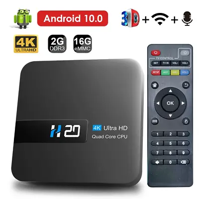 H20 Smart Android TV Box Android 10.0 2GB 16GB 4K HD H.265 Media Player Android  • $30.39
