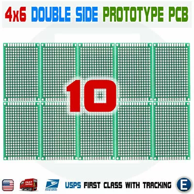 10PCS 4x6cm PCB Universal Prototype Matrix Double Sided Protoboard Blank Board • $8.53