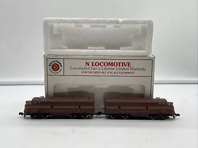 N Scale  Bachmann   Pair Of PENNSYLVANIA RR  EMD F9 Diesel Locomotives  Tested • $42