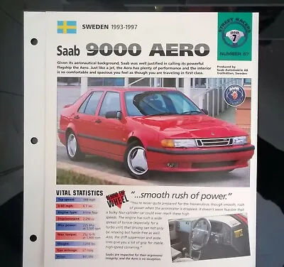Imp 1993-97 Saab 9000 Aero Information Brochure Hot Cars Sports Sedan Dealer • $10.50
