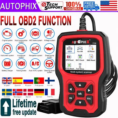 Fit For Ford OBD2 Scanner Full System Code Reader ABS SRS Reset Diagnostic Tool • $89.99