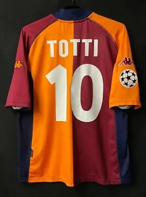Roma 2001-02 Retro Home Shirt With Patches TOTTI #10 BATISTUTA #20 • £25.20