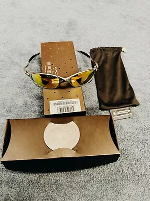 Oakley Juliet Sunglasses With Chrome Frame And Fire Polarized Lenses - Read Desc • $415