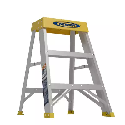 NEW Durable Aluminum Step Ladder 2ft 300lbs Load Capacity 8ft Reach Height • $55.90