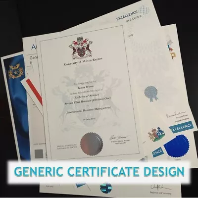 University Degree Certificate Generic Personalised Novelty School/College • £11.25