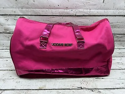 Victoria's Secret Metallic Pink Women's Travel Gym Luggage Carry Tote Duffle Bag • $18