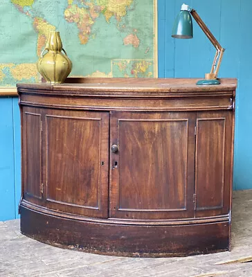 £145 • Buy Vintage Mahogany Cocktail Cabinet Home Bar  Curved Front *DELIVERY