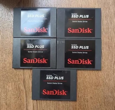 5 X 240GB SanDisk SSD Plus SDSSDA 2.5  SATA SSD  • £47