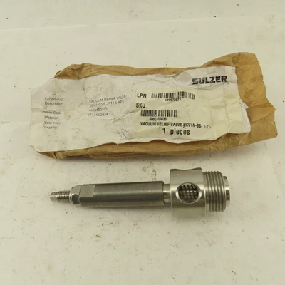 $160.53 • Buy Sulzer VCV1N-SS-1-11.5 1  NPT Vacuum Relief Valve Stainless Steel