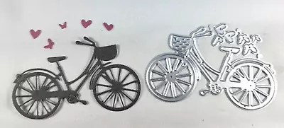 Bicycle Bike Hearts Butterflies Metal Dies Standard Thin Cards Tags Journals • $5.99