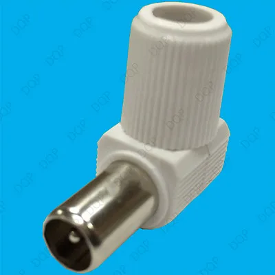£3.49 • Buy Right Angle RF Male Coaxial TV Aerial Connector Plug 90 Degrees Digital Coax
