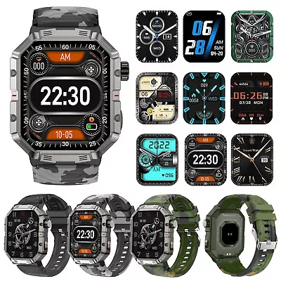 Military Smart Watch For Men(Answer/Make Calls) Rugged Tactical Fitness Tracker • $22.99