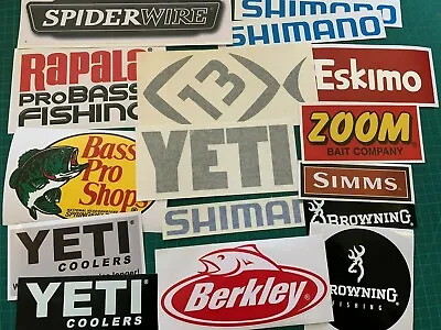 $16.99 • Buy A Lot Of 16 Fishing Stickers Fishing Decals 