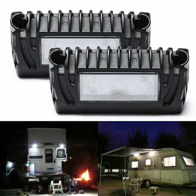 $35.59 • Buy 2pcs 12V Exterior RV Porch Lights LED Utility Awning Lamp For Camper Trailer Van