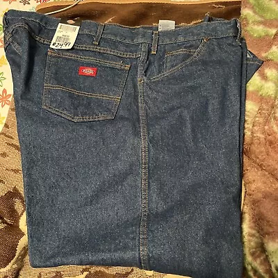 Dickies Industrial Jeans Mens 54x30 Blue Denim Cotton Straight Work Wear • $19.99