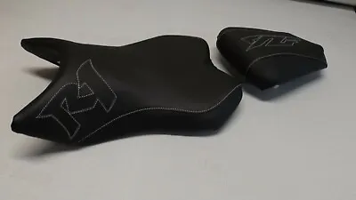 Yamaha 2007/08 Black Carbon Fiber Texture Custom Front & Rear Seat Covers Yzf R1 • $91