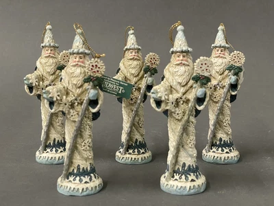 $49 • Buy 5 Vintage Marjorie Sarnat Midwest Of Cannon Falls Santa Christmas Ornament Lot