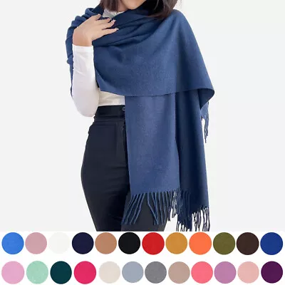 £4.99 • Buy Woman Cashmere Scarf Wool Blend Shawl Ladies Soft Large Warm Wrap Scarves
