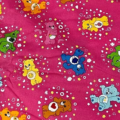 LC1866 Care Bears Toss Pink Woven Cotton • $11.55