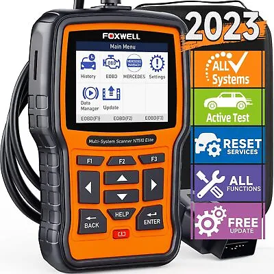 FOXWELL NT510 Elite Car Diagnostic Scanner Code Reader Scan Tool Bi-direcational • $142