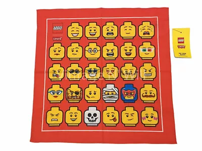 Limited Edition Levis X LEGO 20  Red Figure Head Cotton Square Bandana Scarf • $18.53