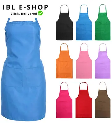 Plain Kitchen Apron Chefs Catering Wholesale Cooking Bbq Butcher Craft Baking-uk • £3.99