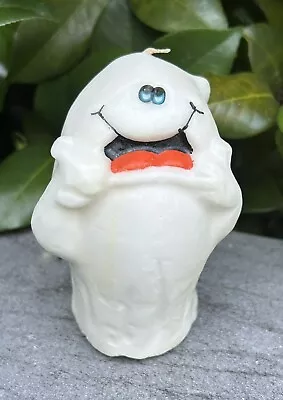 Vintage Spooky Cute Halloween Nice Goofy GHOST 4” Candle • $9.49