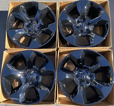 20  RAM 1500 Factory Wheels Gloss Black Rims OEM 2675 2722 Dodge Ram 2021 2022 • $1200