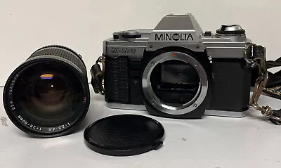 MINOLTA  X-370 With 28-80mm Lens & Auto Winder UNTESTED • $66.92