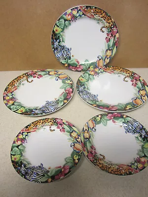 Lot Of  Sue Zipkin Vitromaster Rain Forest Plate  2 Salad  3 Dinner • $41.50