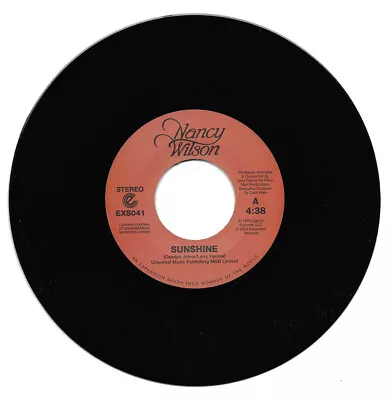 Nancy Wilson Sunshine / The End Of Our Love Northern/Modern Soul Listen • £13.99