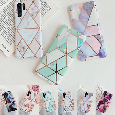 £2.39 • Buy For Huawei Mate 30 20 Lite P20 P30 Pro Marble Geometric Gel Phone Case Cover