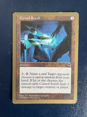 Mtg World Championships Cursed Scroll Gold Border Magic The Gathering Artifact • $4.25