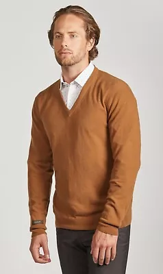 $5150 Vicuña Natural VNeck Sweater Vicuna Size XL EU 54 • $3374.25