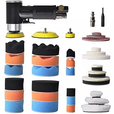 48 Pcs Mini Random Orbital Air Sander Kit Highspeed Mini Air Sander Polisher Inc • $60.31