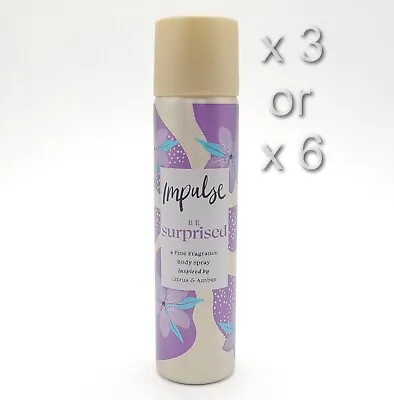 Impulse Be Surprised Body Spray Fragrance 75ml 3 Or 6 Pack • £9.49