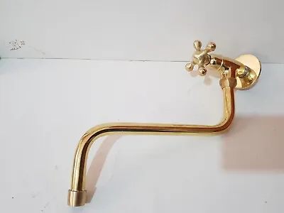 Unlacquered Solid Brass Pot Filler Faucet Single Handle  Kitchen Pot Filler • $194.35