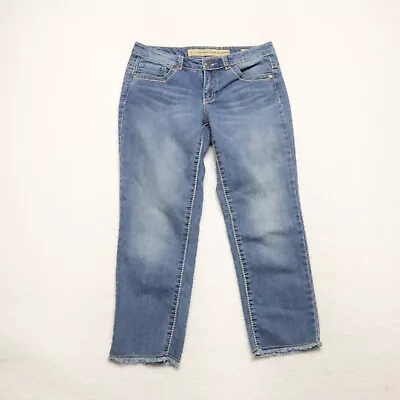 Nine West Vintage America Women's Size 6/27 Blue Mid Rise Ankle Stretch Jeans • $12.59