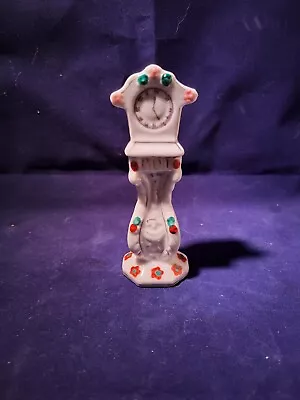 Vintage Ceramic White Floral Painted Grandfather Clock Made In Occupied Japan • $5