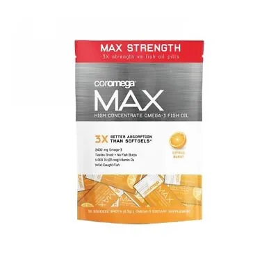 Max High Concentrate Omega-3 Citrus Burst 30 Count By Coromega • $68.04