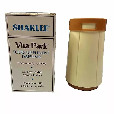 Shaklee Vita-Pack Food Supplement Vitamin Dispenser 6 Dial Compartments Vintage • $12.97