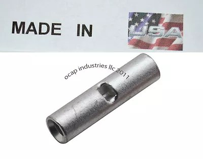 (5) 6 Gauge Copper Butt Connector Crimp Terminal Seamless Made In Usa • $7.90