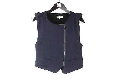 Authentic ATHE Vanessa Bruno Vest Women's Size 1 Full Zip Navy Blue • $45