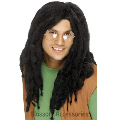 W365 Reggae Black Dreadlocks Wig Rasta Jamaican Bob Marley Costume Accessory • $23.85