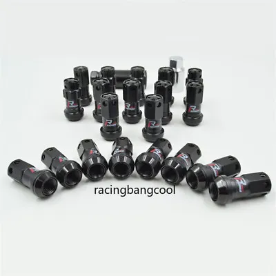 20pcs/set R40 Style Black Racing Composite 44mm M12x1.5 Car Wheel Rims Lug Nuts • $56.99