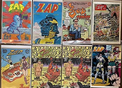 Zap Comix # 4 7 8 9 10 12 Lot R Crumb 60s 70s 80s Underground Last Gasp Edition • $125