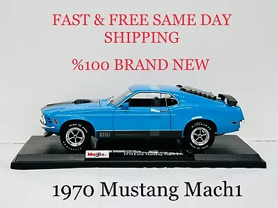 1970 Ford Mustang Mach 1 - Blue. 1/18 Scale Maisto Exclusive Style  - New • $44.99